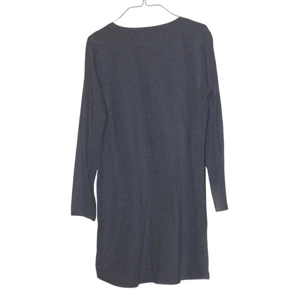 Grey long sleeve tshirt dress WITH POCKETS size L - Picture 2 of 6